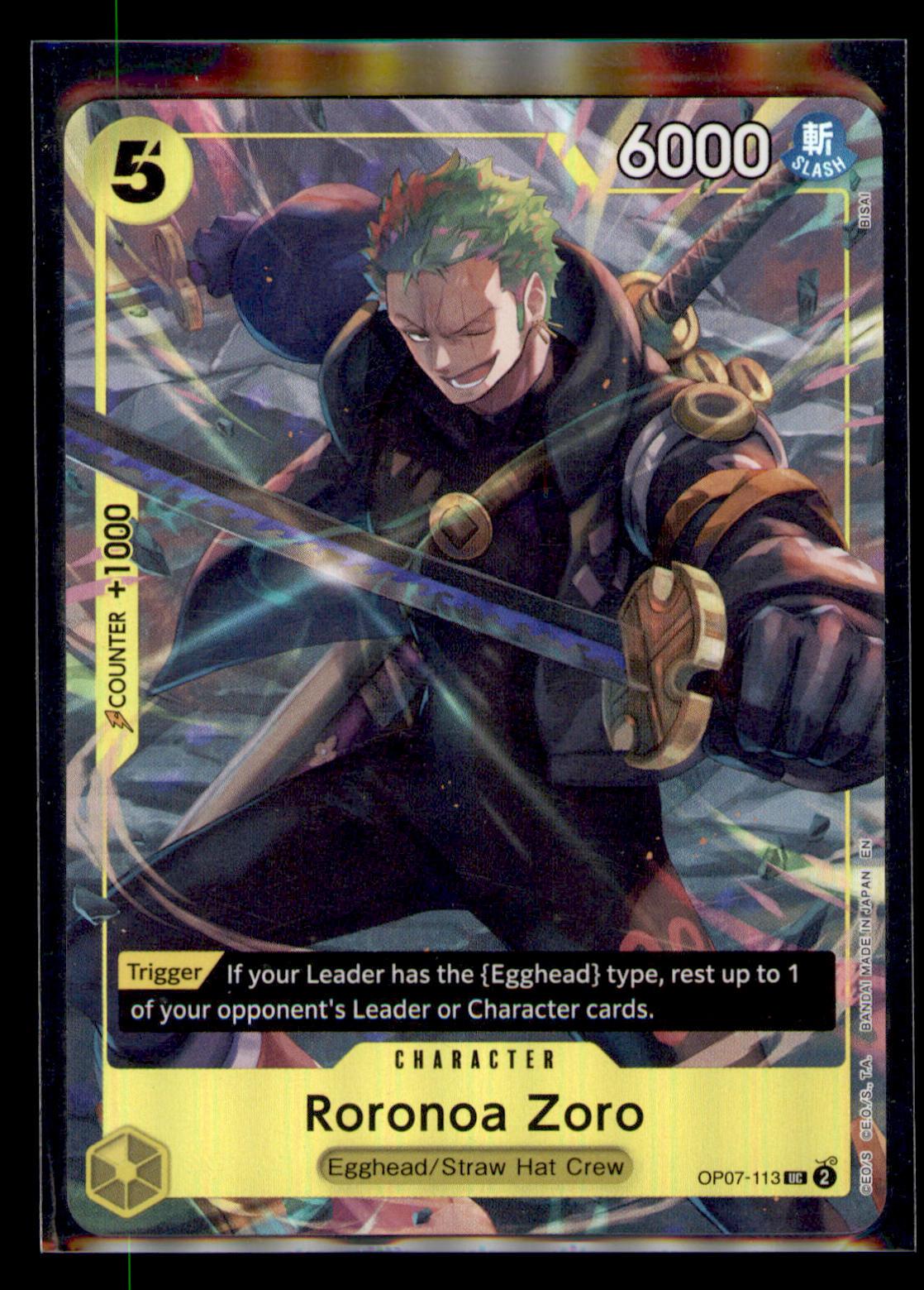 One Piece Promotion Cards #OP07-113 Roronoa Zoro (Illustration Box Vol.3)
