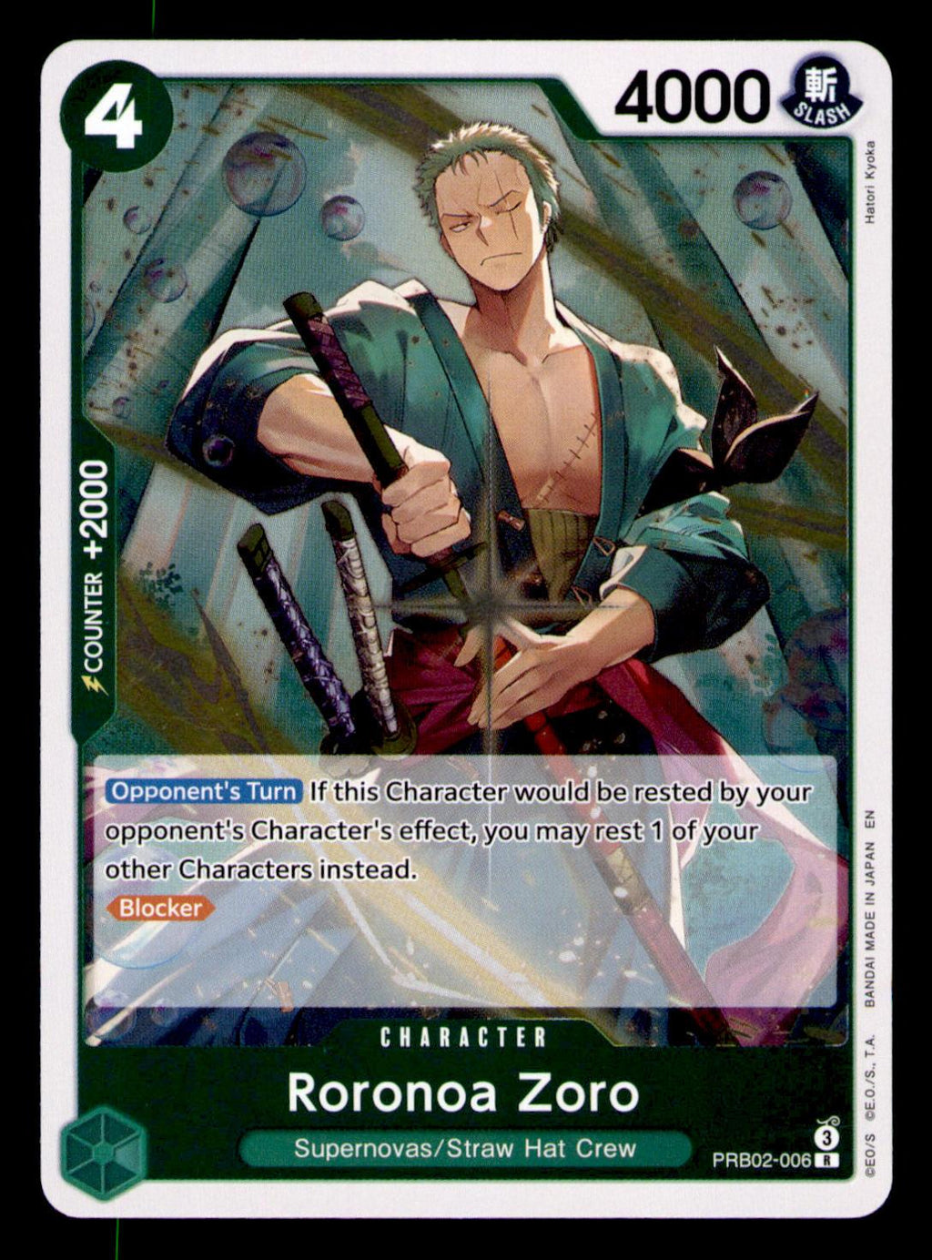 Premium Booster -The Best- Vol. 2 #PRB02-006 Roronoa Zoro