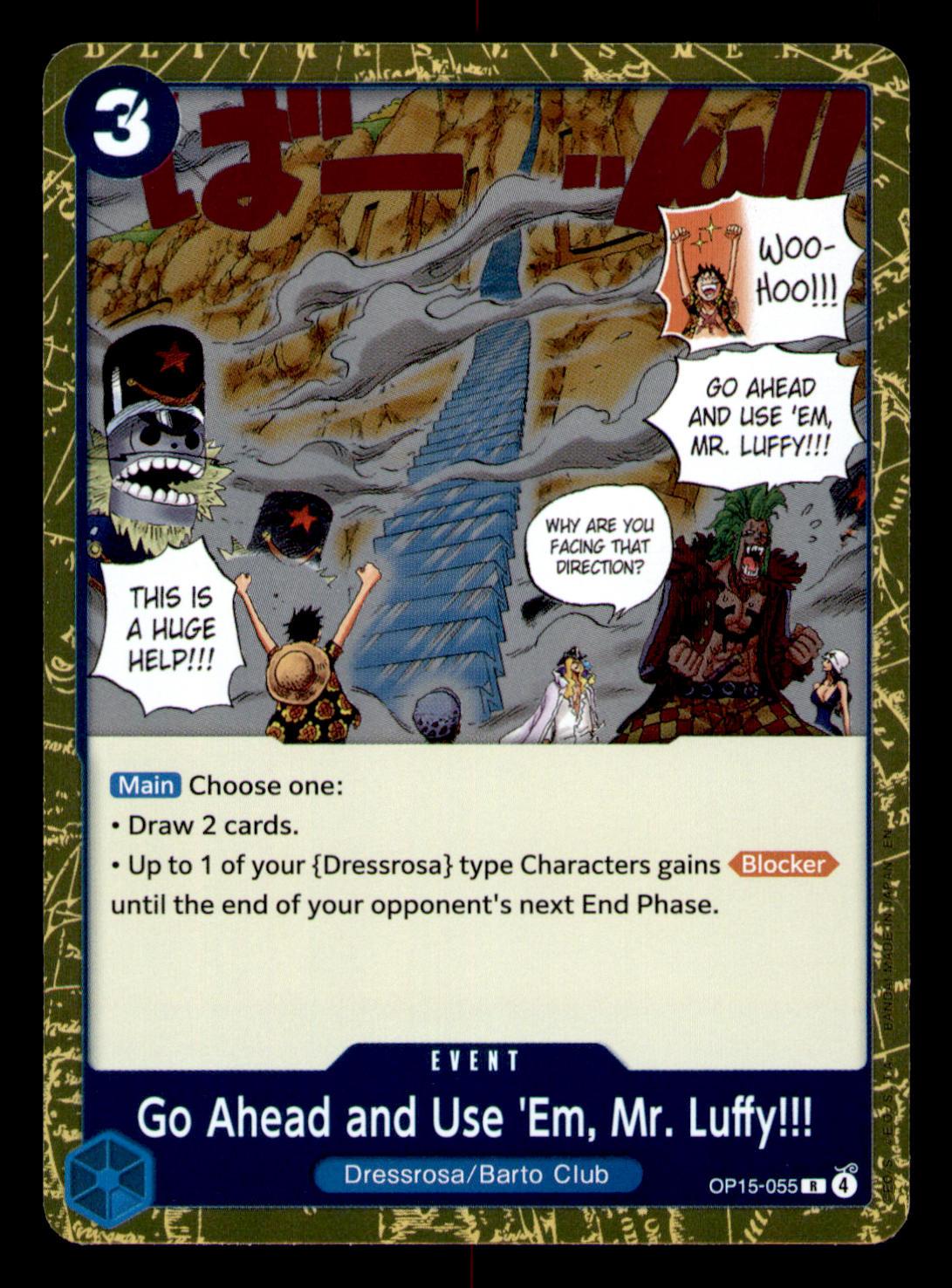 Adventure on Kami's Island #OP15-055 Go Ahead and Use 'Em, Mr. Luffy!!!