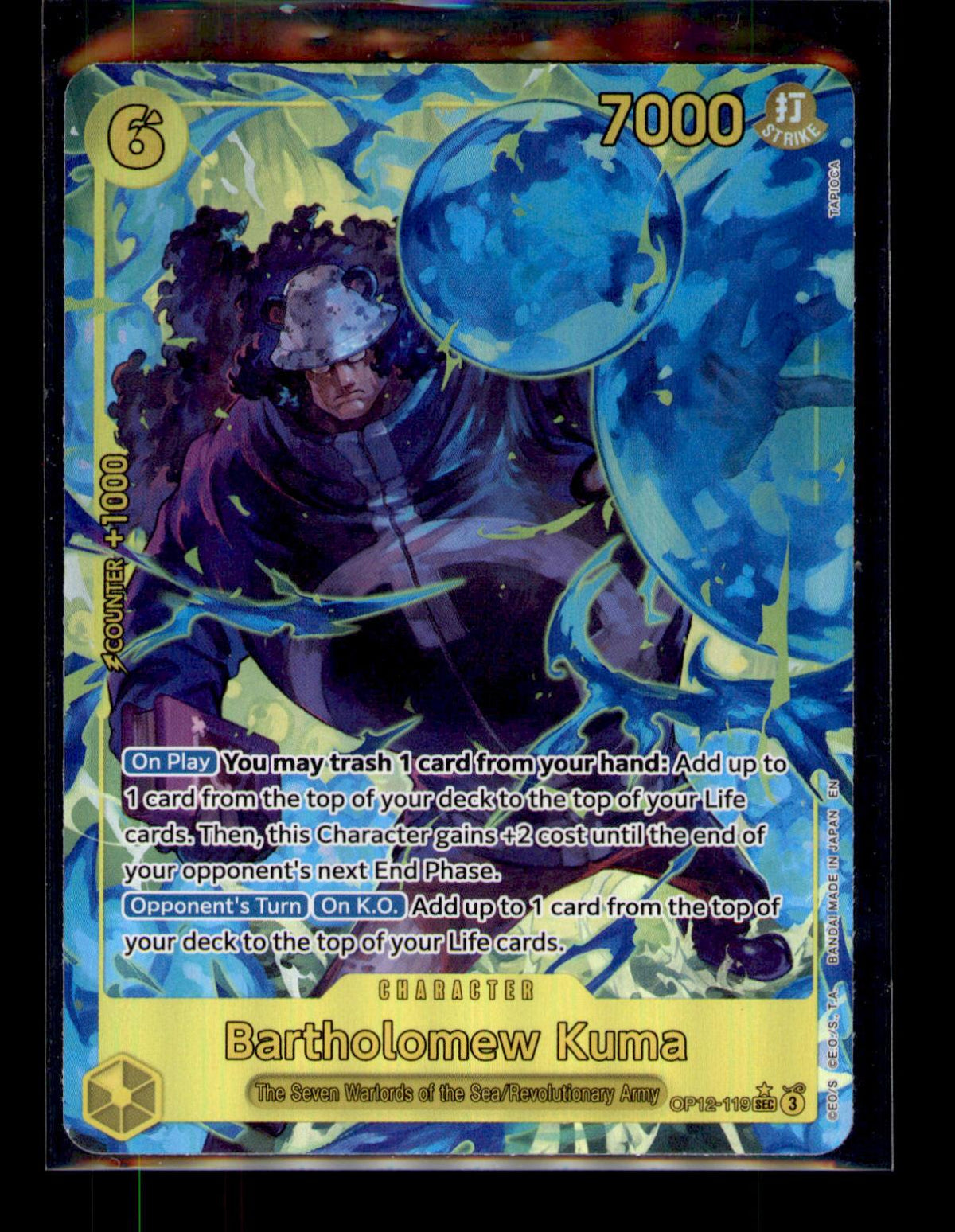 Legacy of the Master #OP12-119 Bartholomew Kuma (Alternate Art)
