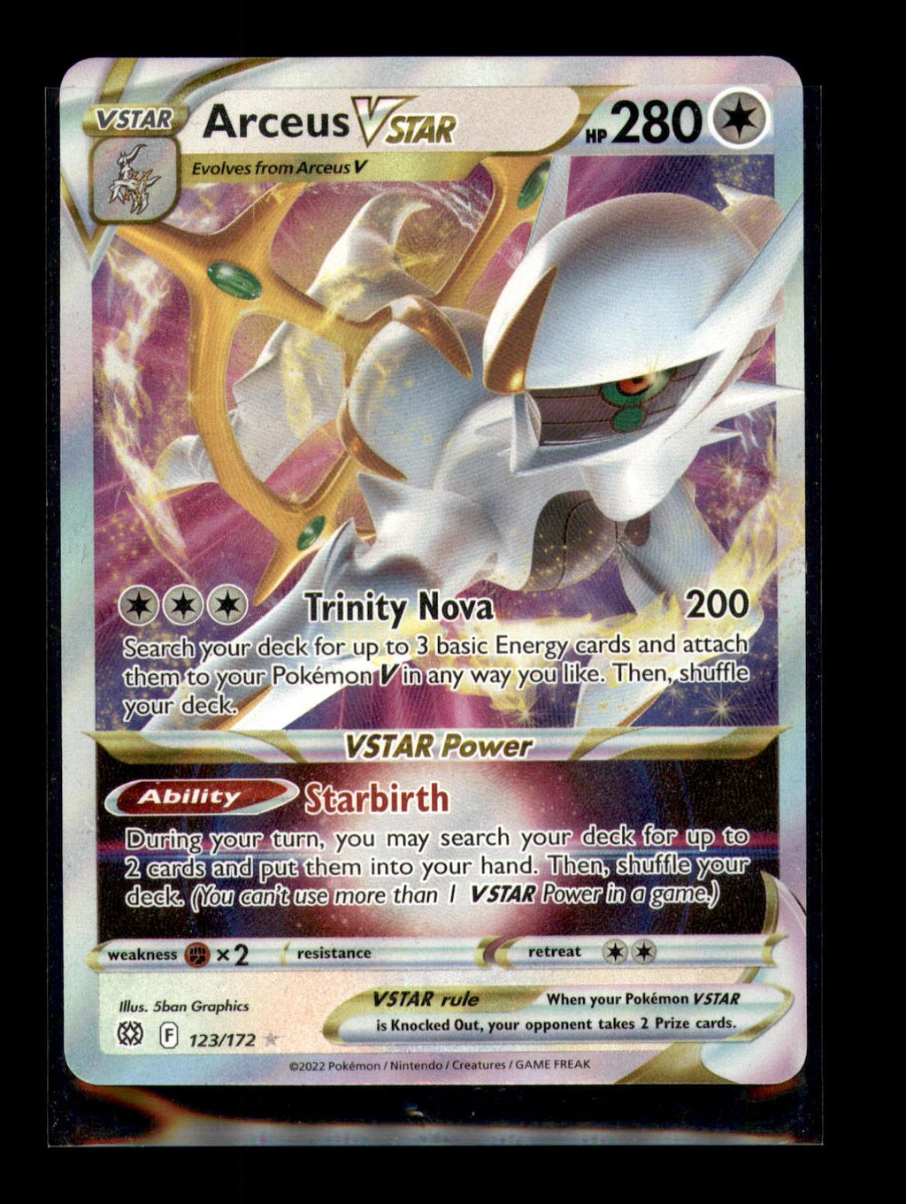SWSH09: Brilliant Stars #123/172 Arceus VSTAR