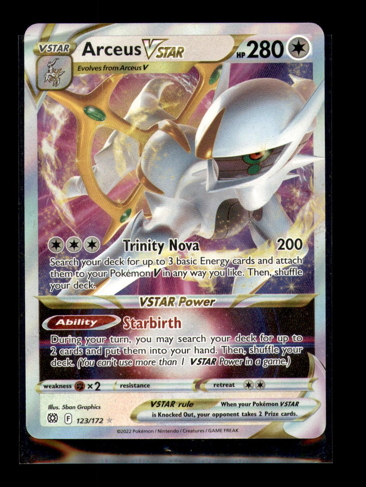 SWSH09: Brilliant Stars #123/172 Arceus VSTAR