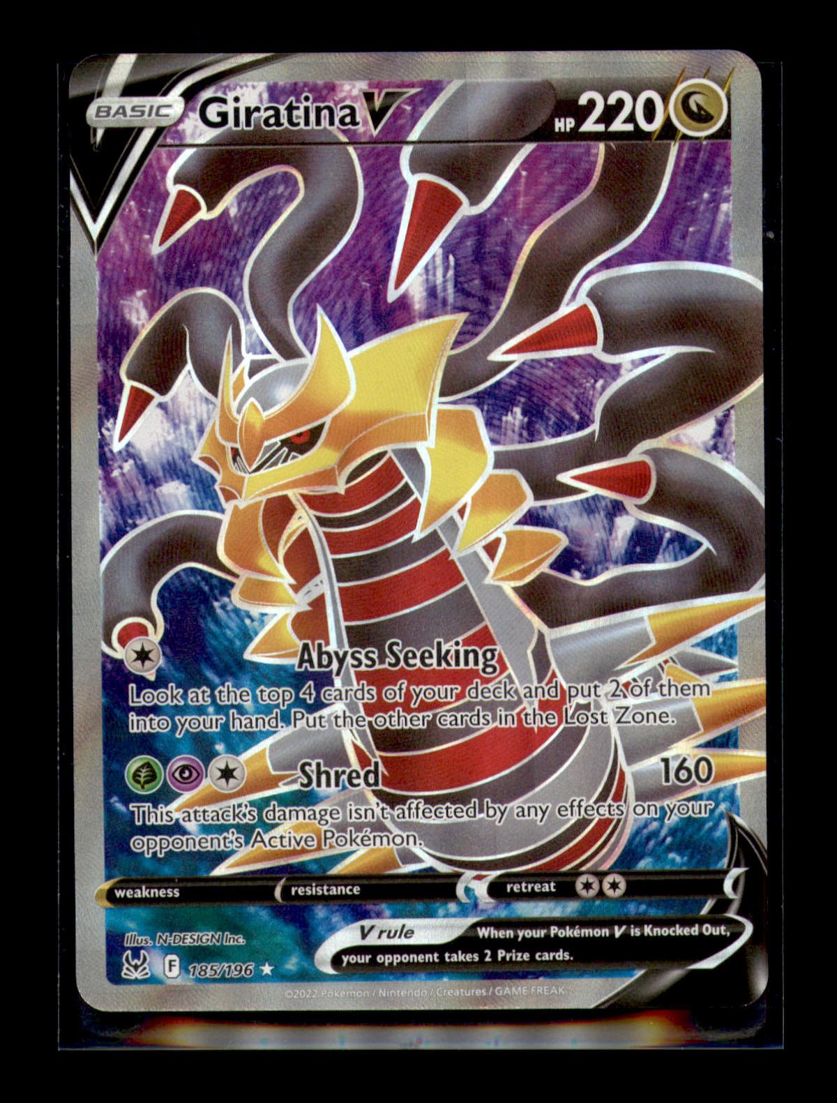 SWSH11: Lost Origin #185/196 Giratina V (Full Art)