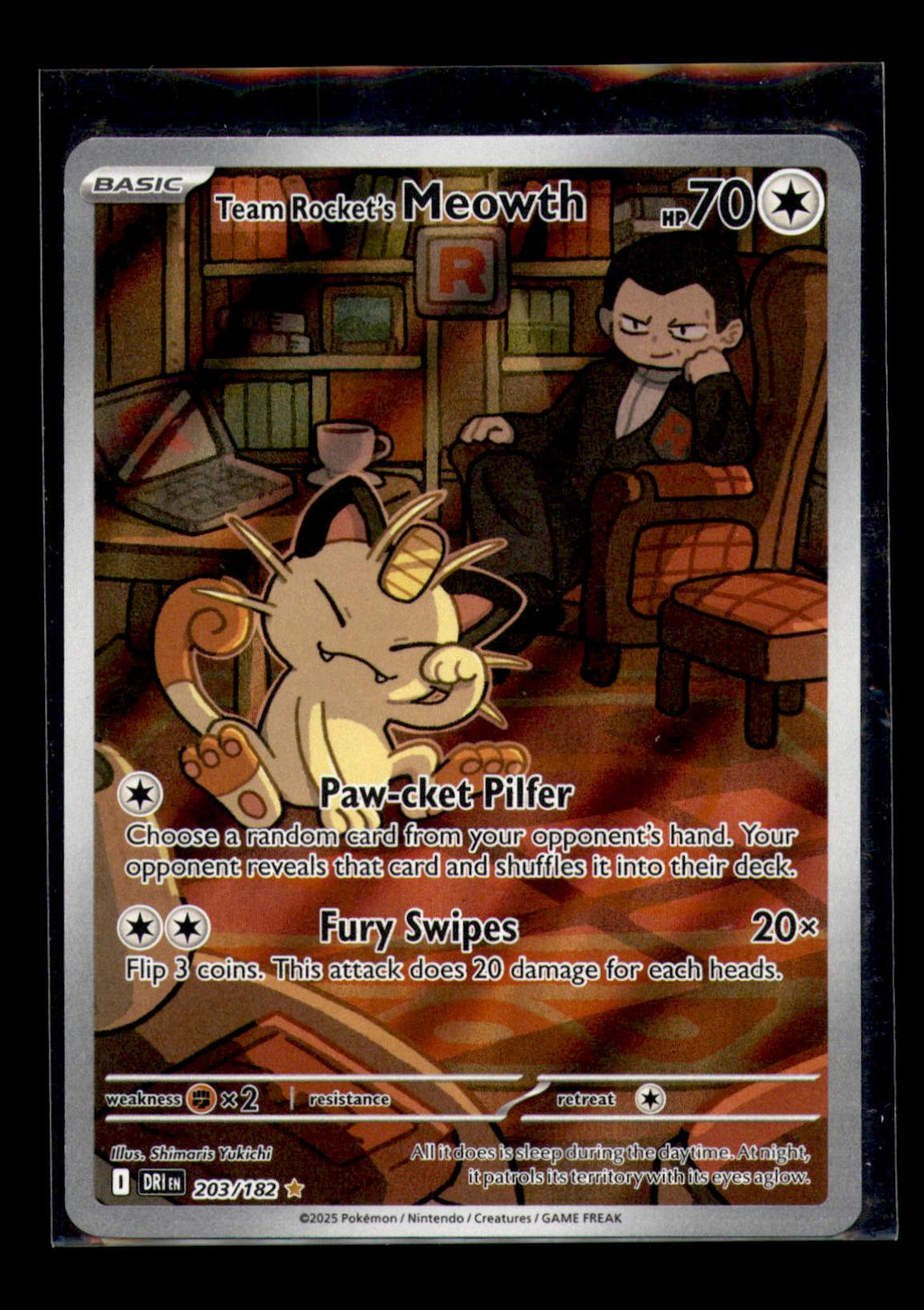 SV10: Destined Rivals #203/182 Team Rocket's Meowth