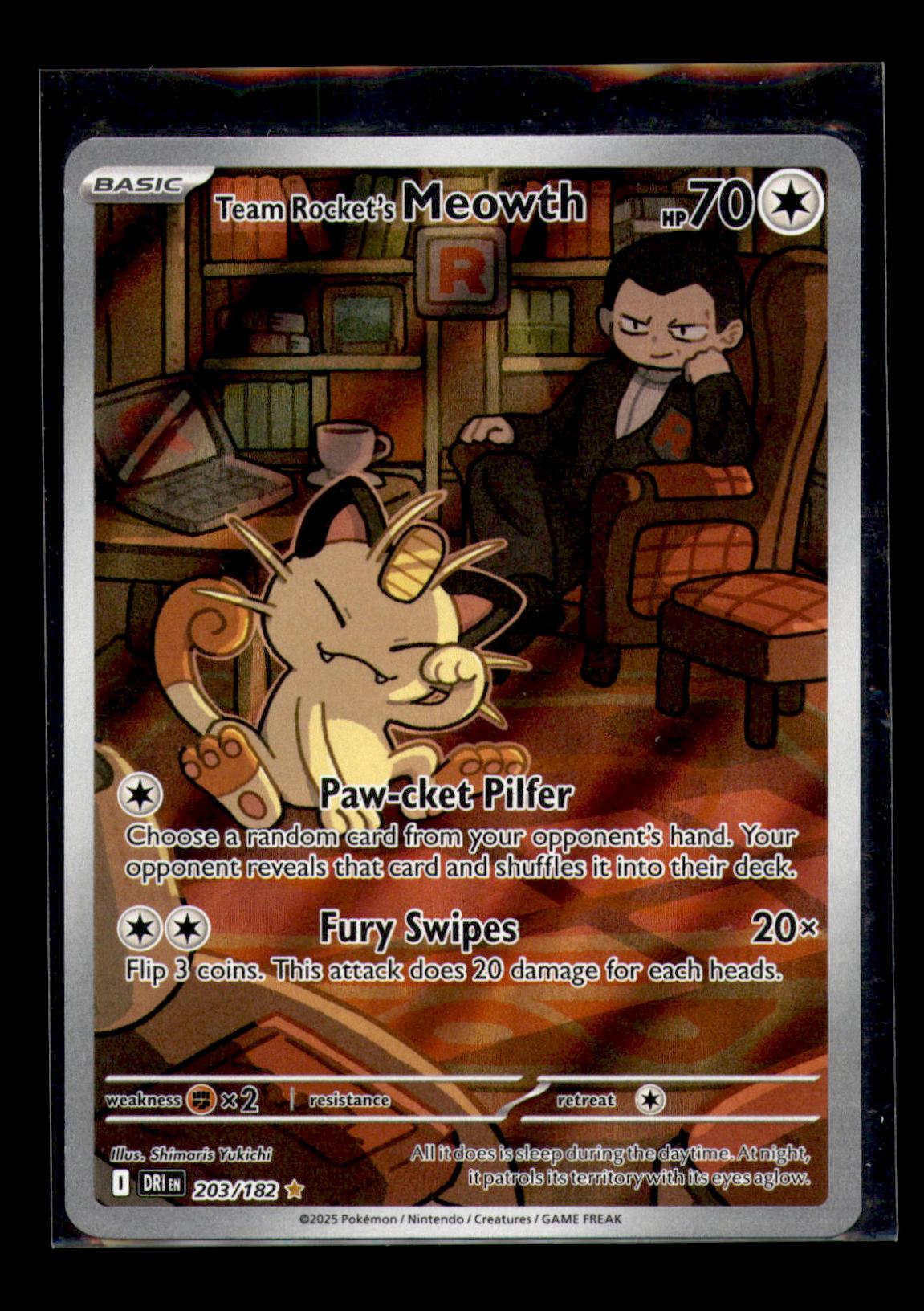 SV10: Destined Rivals #203/182 Team Rocket's Meowth