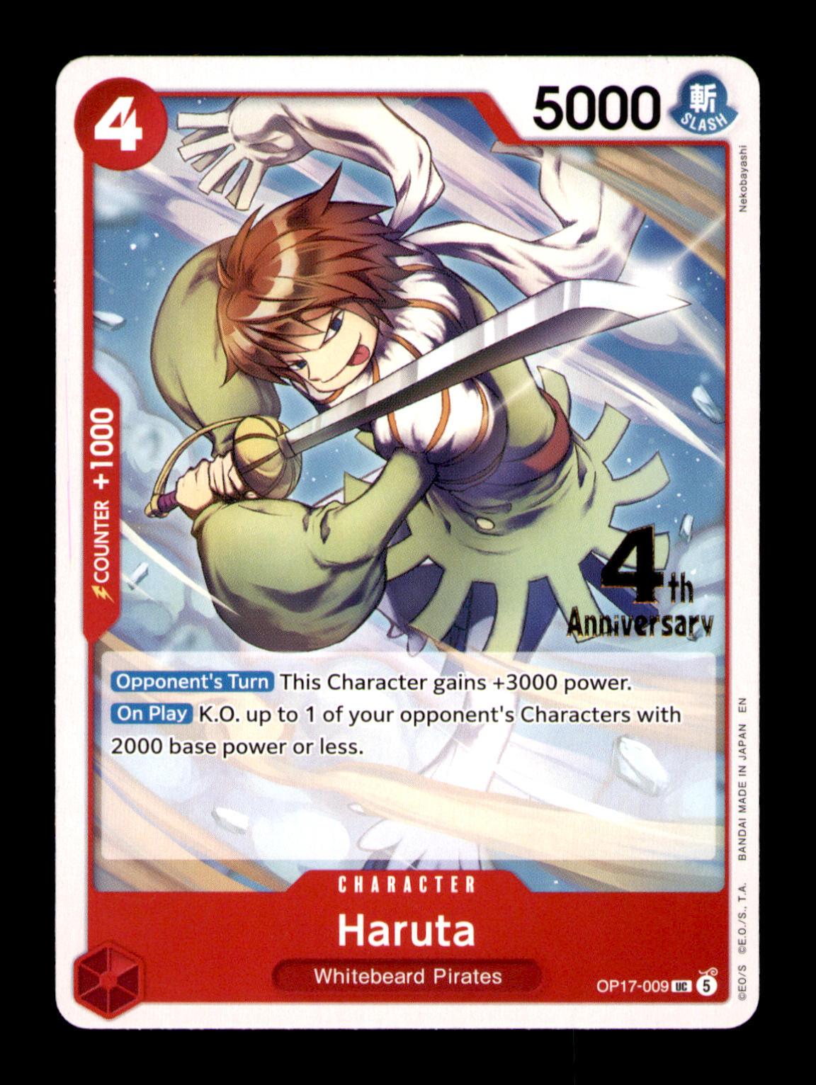 The World's Strongest Warriors Release Event Cards #OP17-009 Haruta