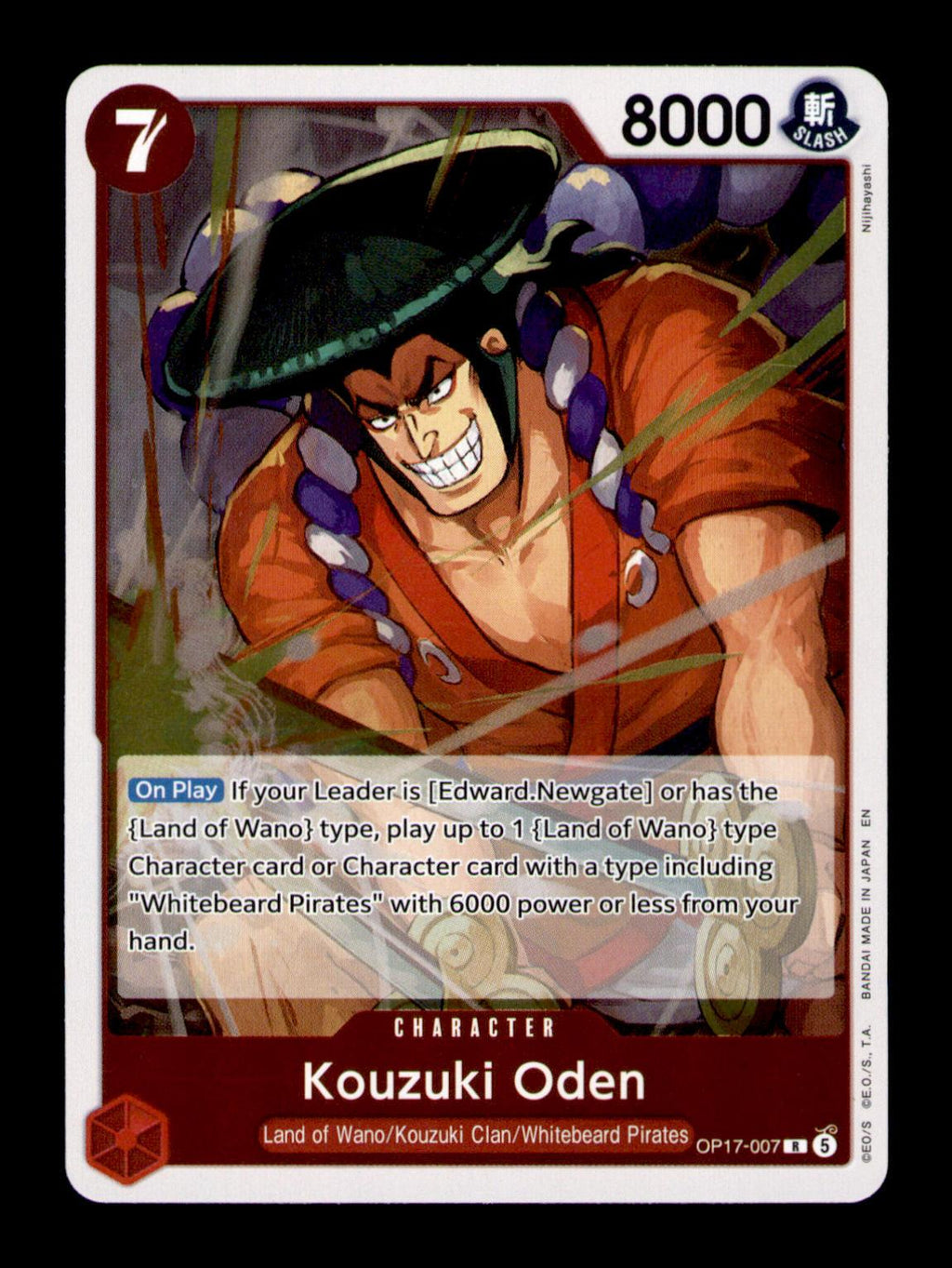 The World's Strongest Warriors #OP17-007 Kouzuki Oden