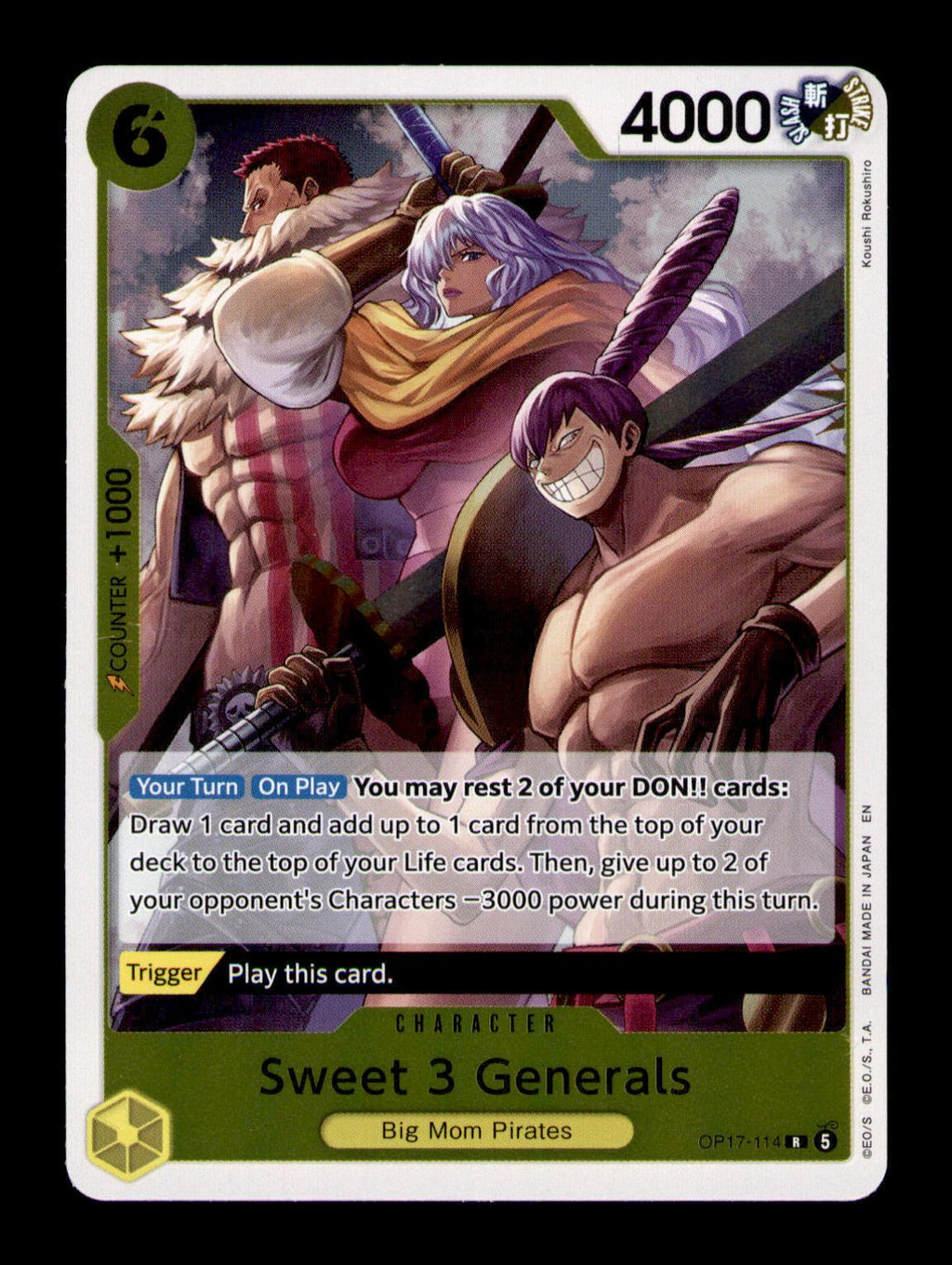 The World's Strongest Warriors #OP17-114 Sweet 3 Generals