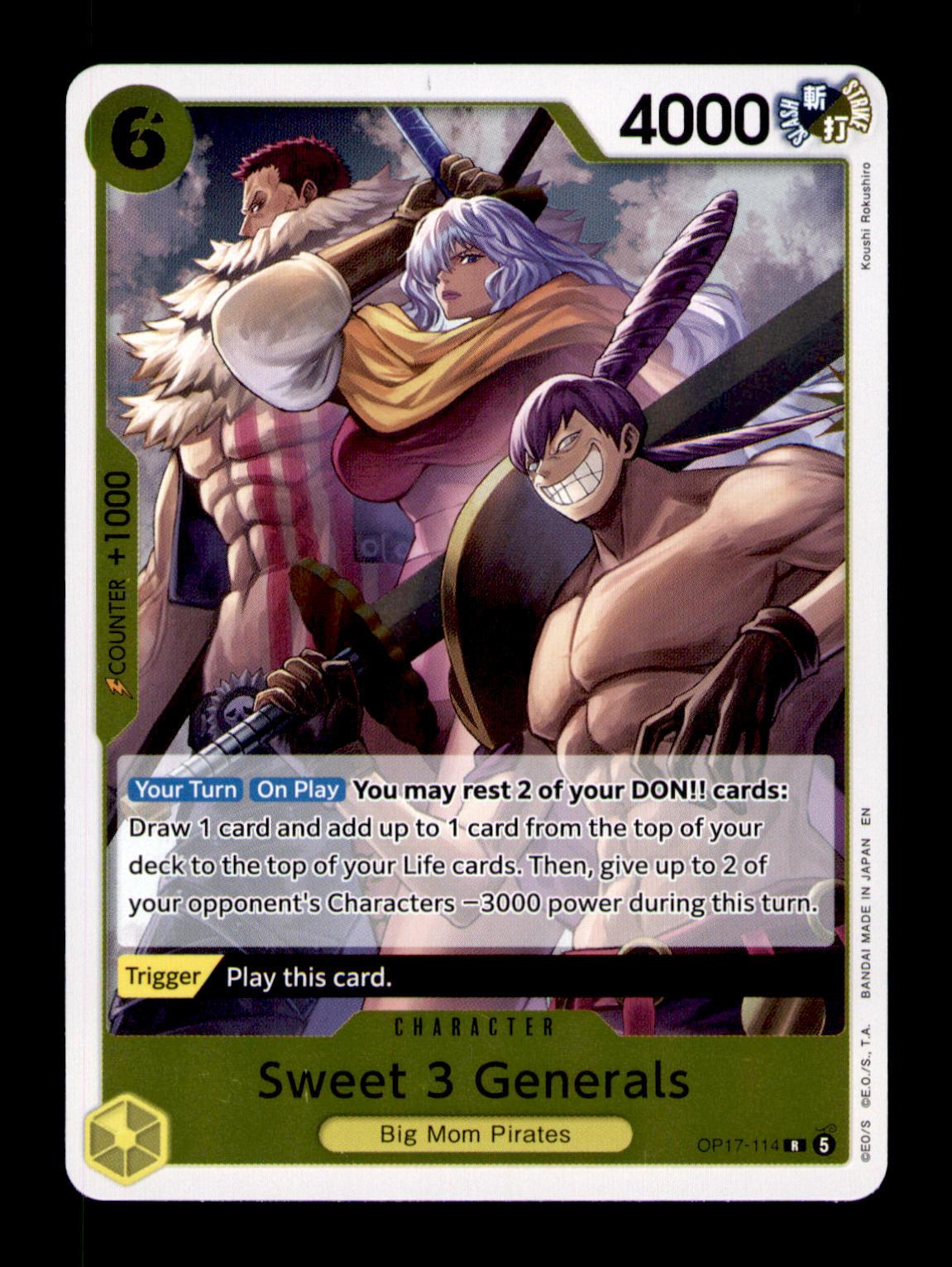 The World's Strongest Warriors #OP17-114 Sweet 3 Generals
