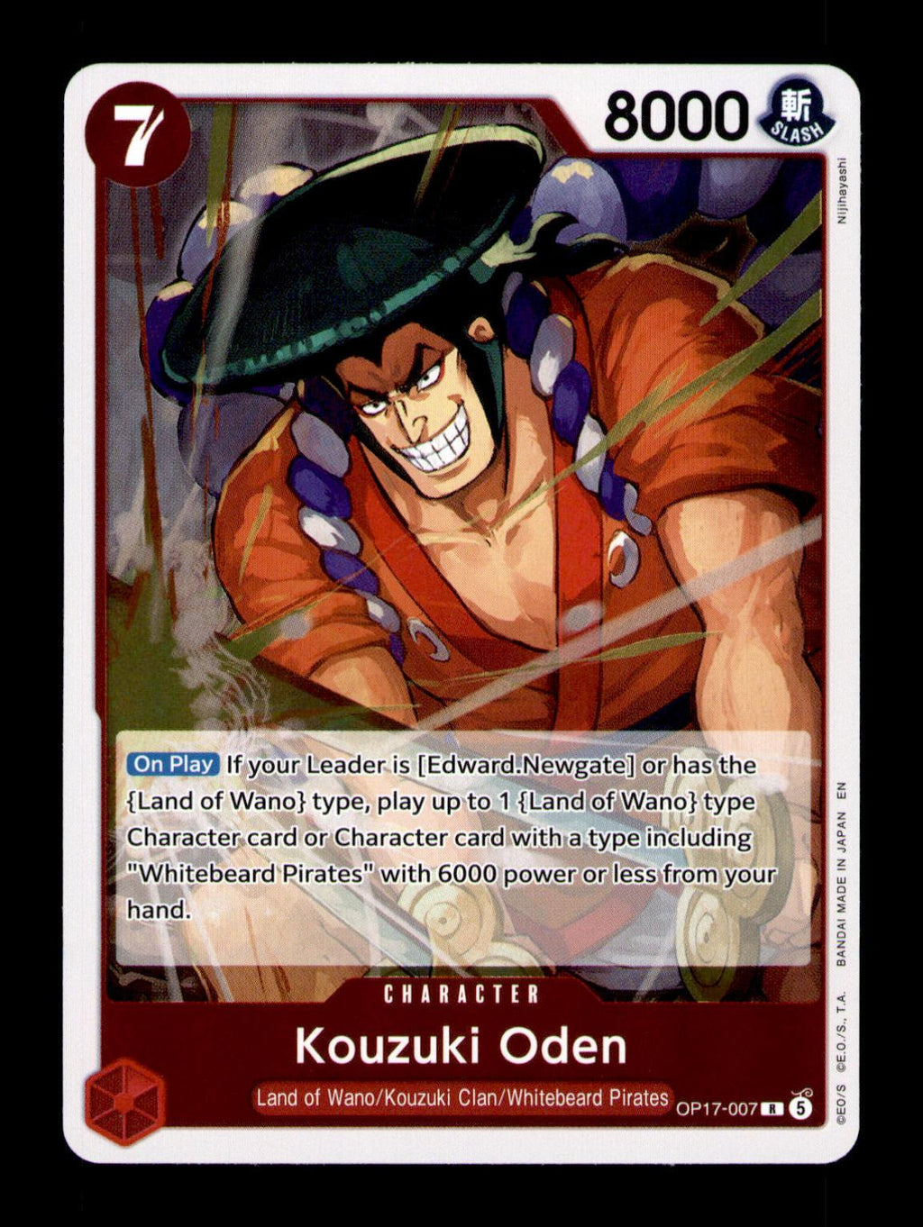 The World's Strongest Warriors #OP17-007 Kouzuki Oden