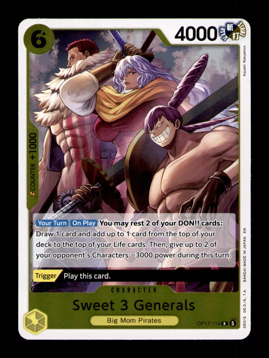 The World's Strongest Warriors #OP17-114 Sweet 3 Generals