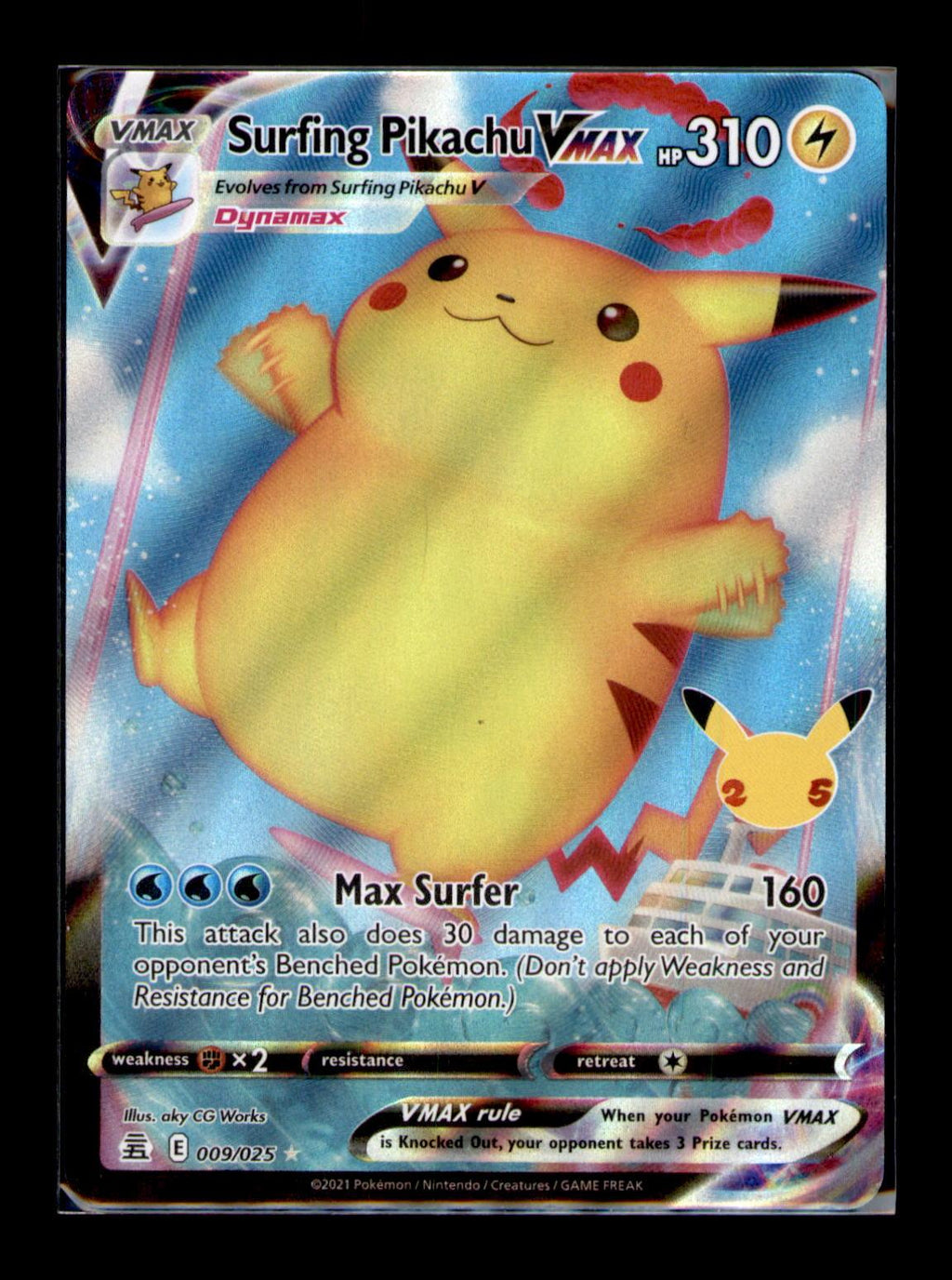 Celebrations #009/025 Surfing Pikachu VMAX