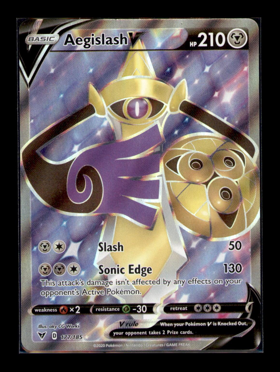 SWSH04: Vivid Voltage #177/185 Aegislash V (Full Art)