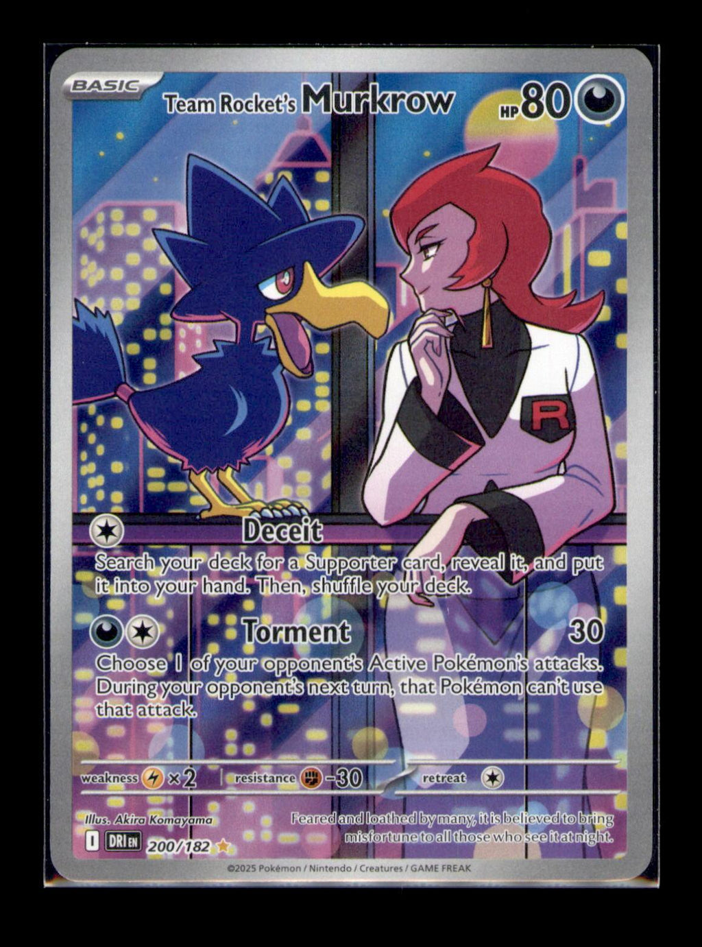 SV10: Destined Rivals #200/182 Team Rocket's Murkrow
