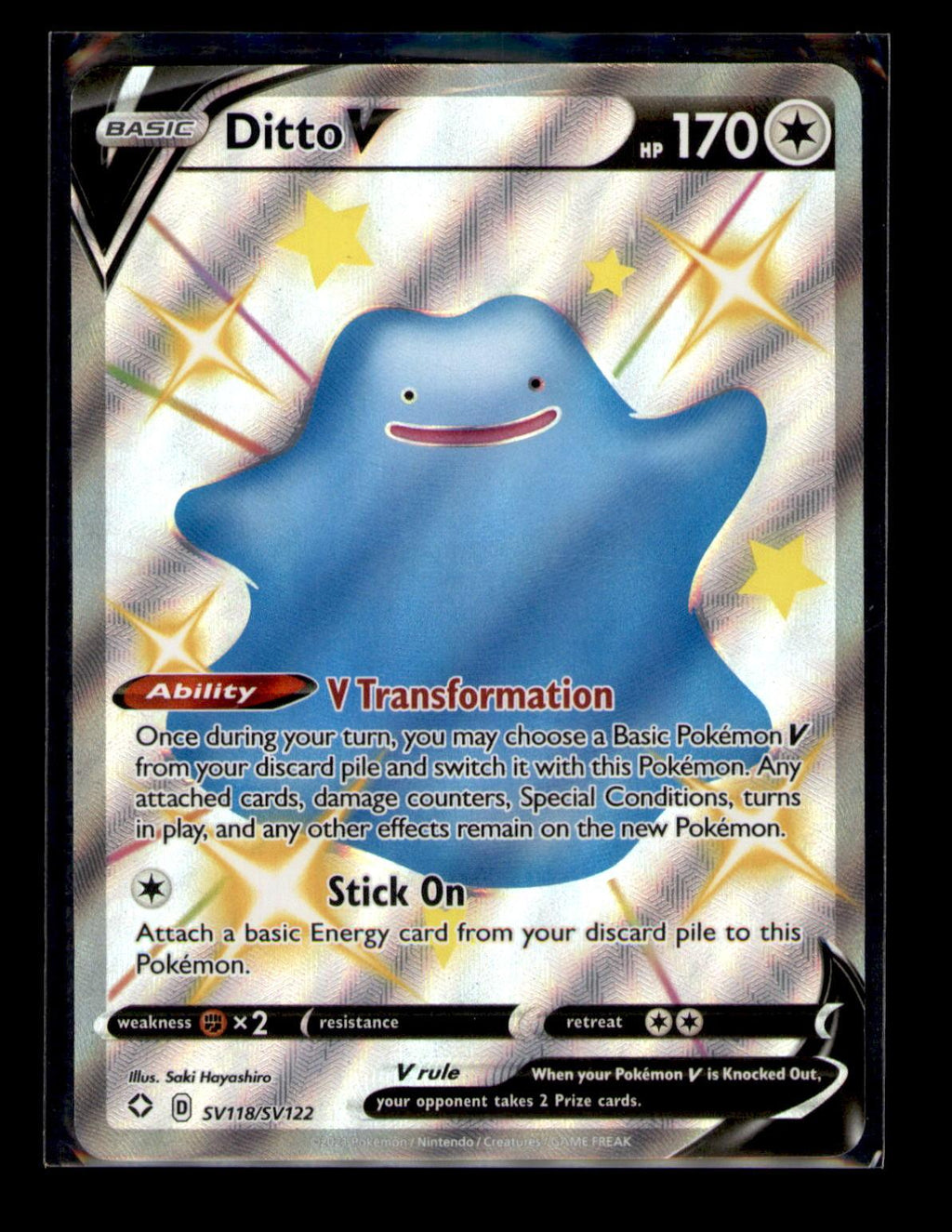 Shining Fates: Shiny Vault #SV118/SV122 Ditto V