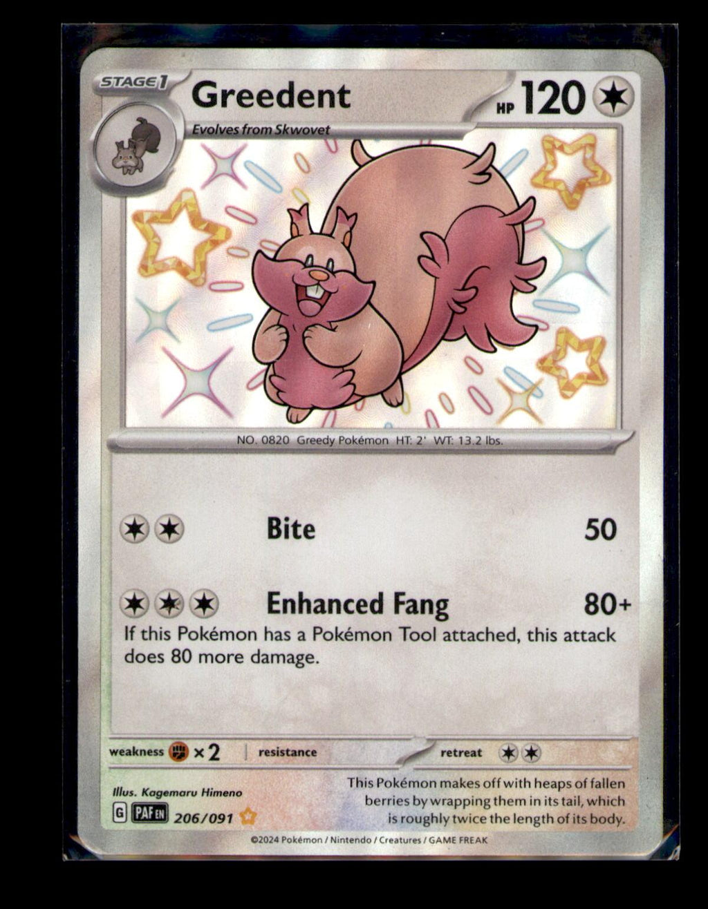 SV: Paldean Fates #206/091 Greedent
