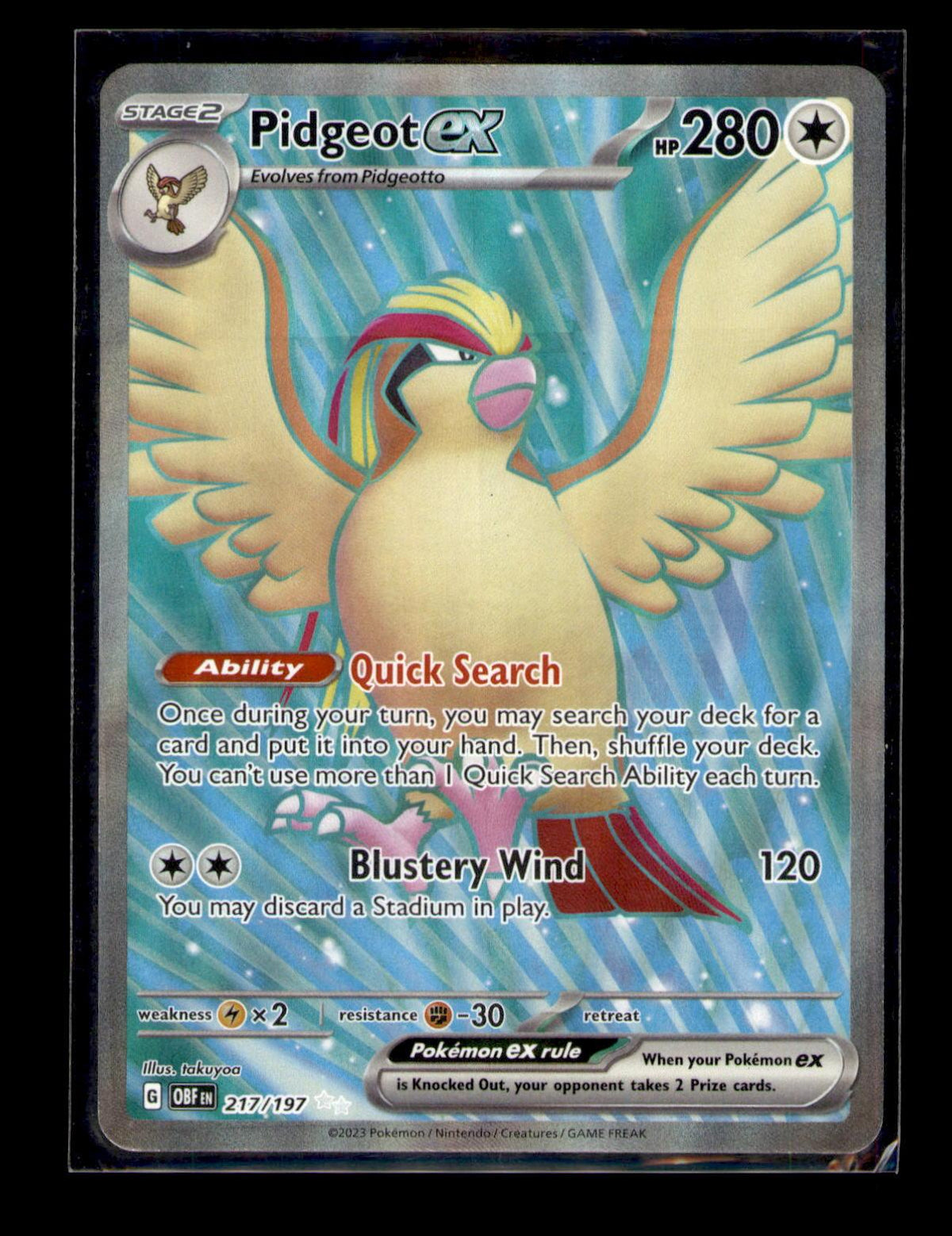 SV03: Obsidian Flames #217/197 Pidgeot ex