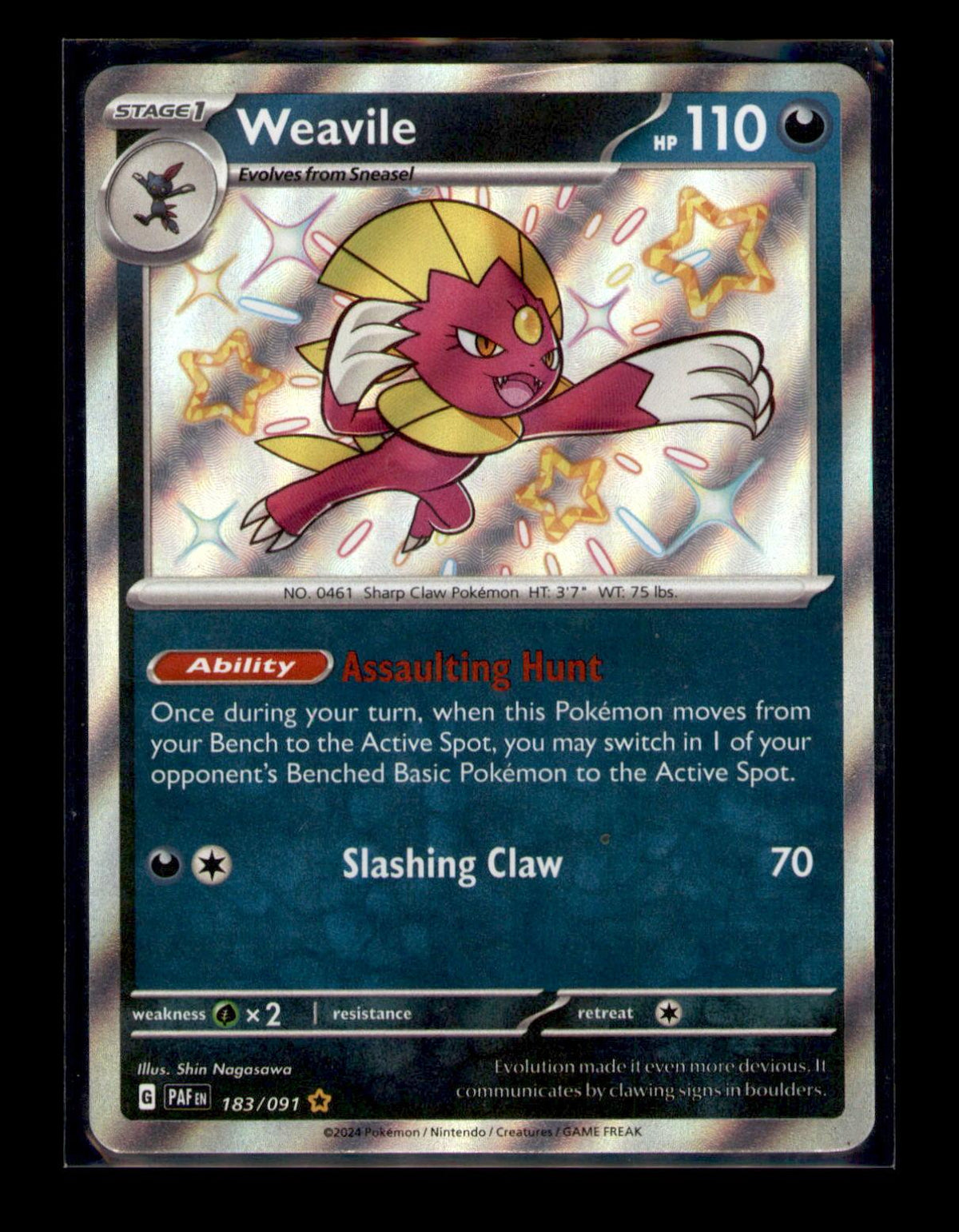 SV: Paldean Fates #183/091 Weavile