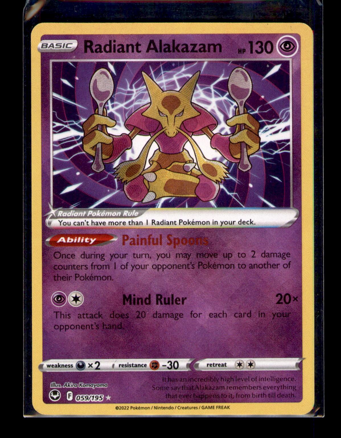 SWSH12: Silver Tempest #059/195 Radiant Alakazam