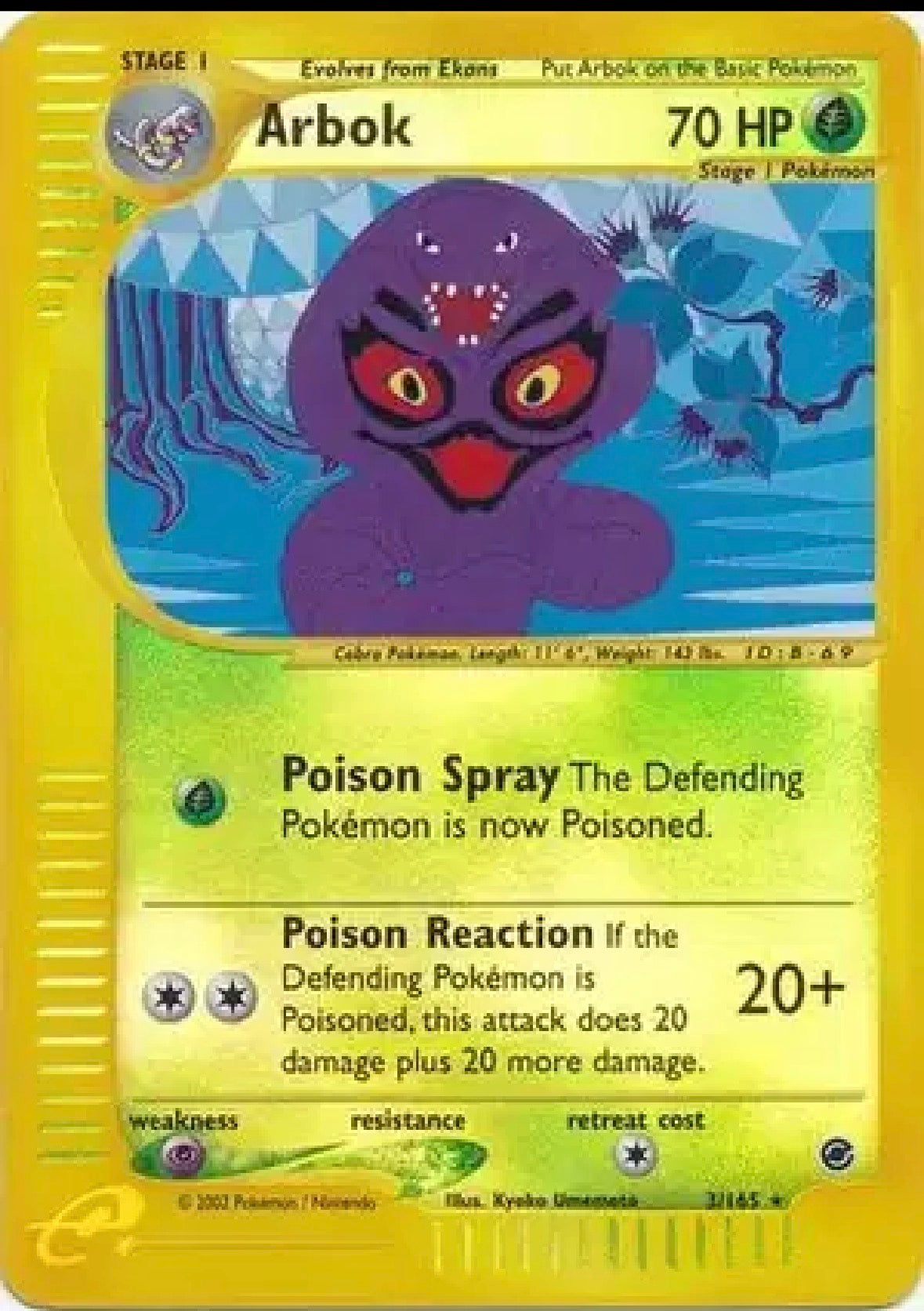 Arbok — Expedition — 3 — Reverse Holofoil