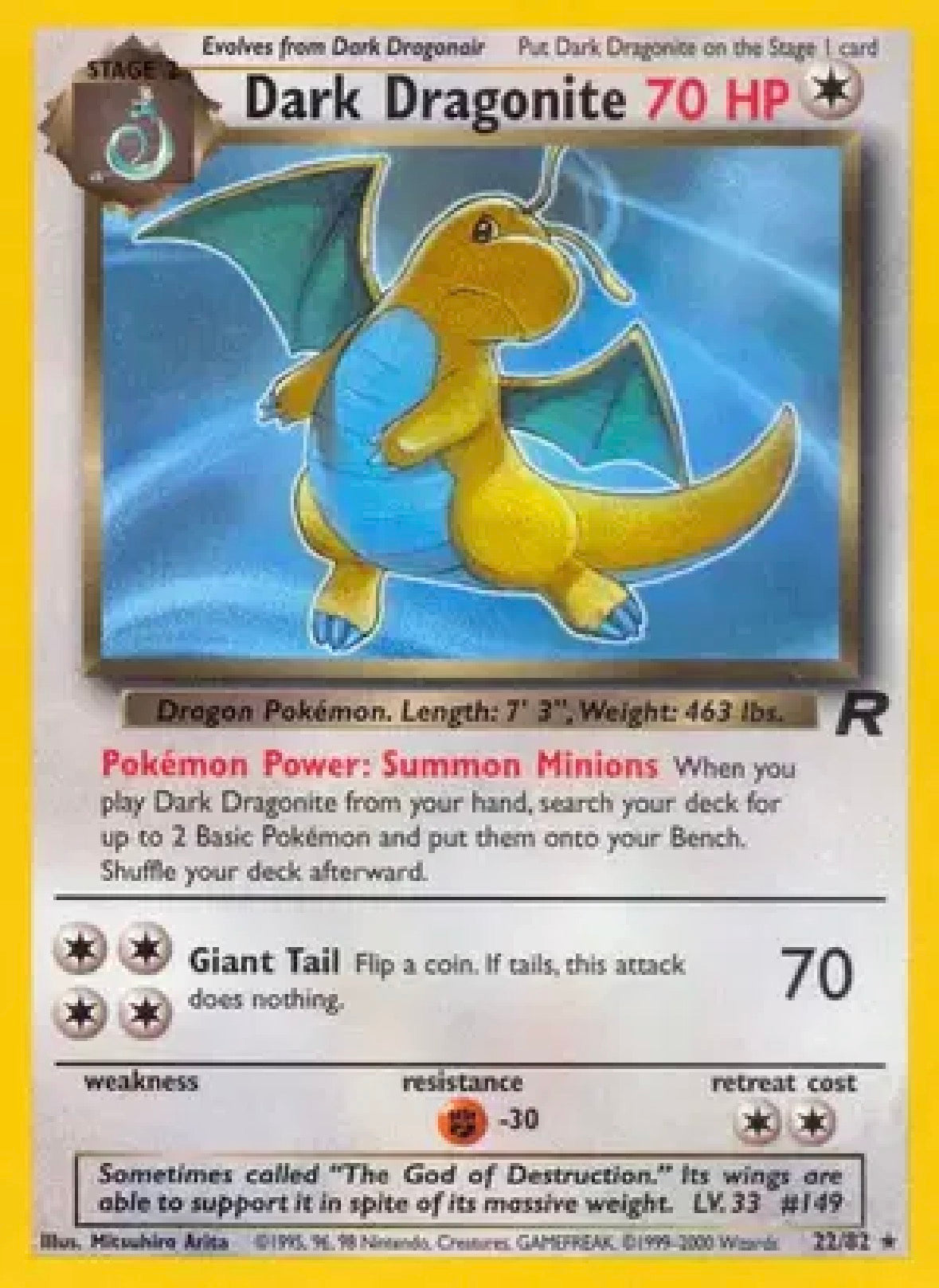 Dark Dragonite (22) — Team Rocket — 22 — Unlimited