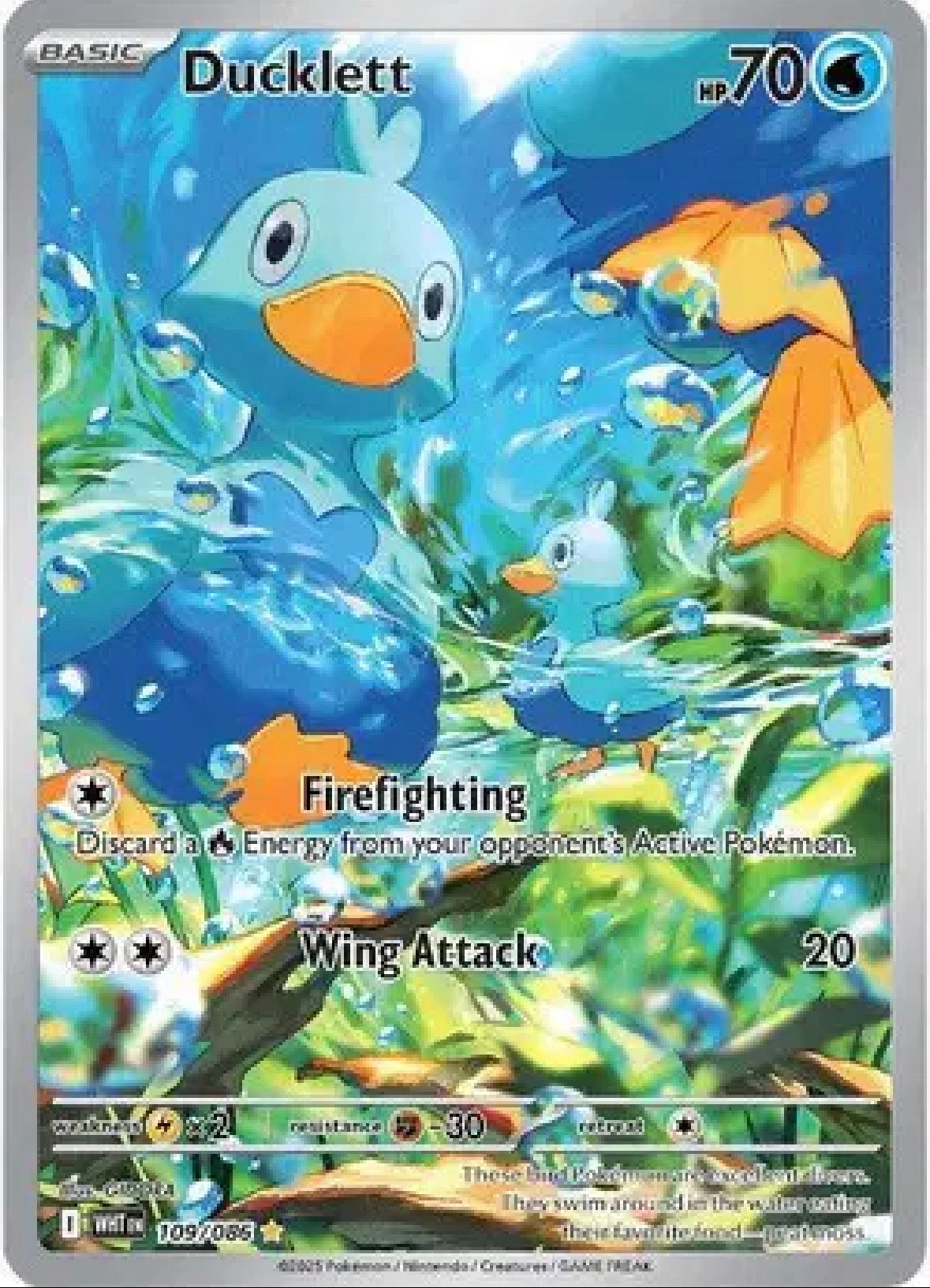 Ducklett — White Flare — 109/086 — Holofoil