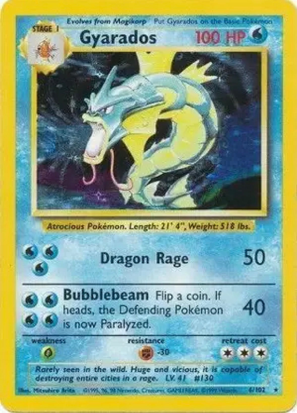 Gyarados — Base Set (Unlimited) — 6 — Holofoil
