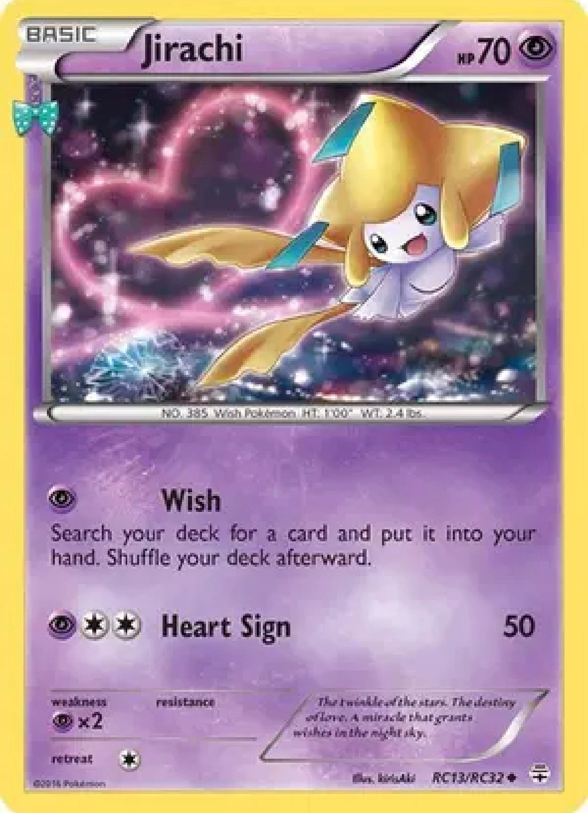 Jirachi — Generations: Radiant Collection — RC13 — Holofoil