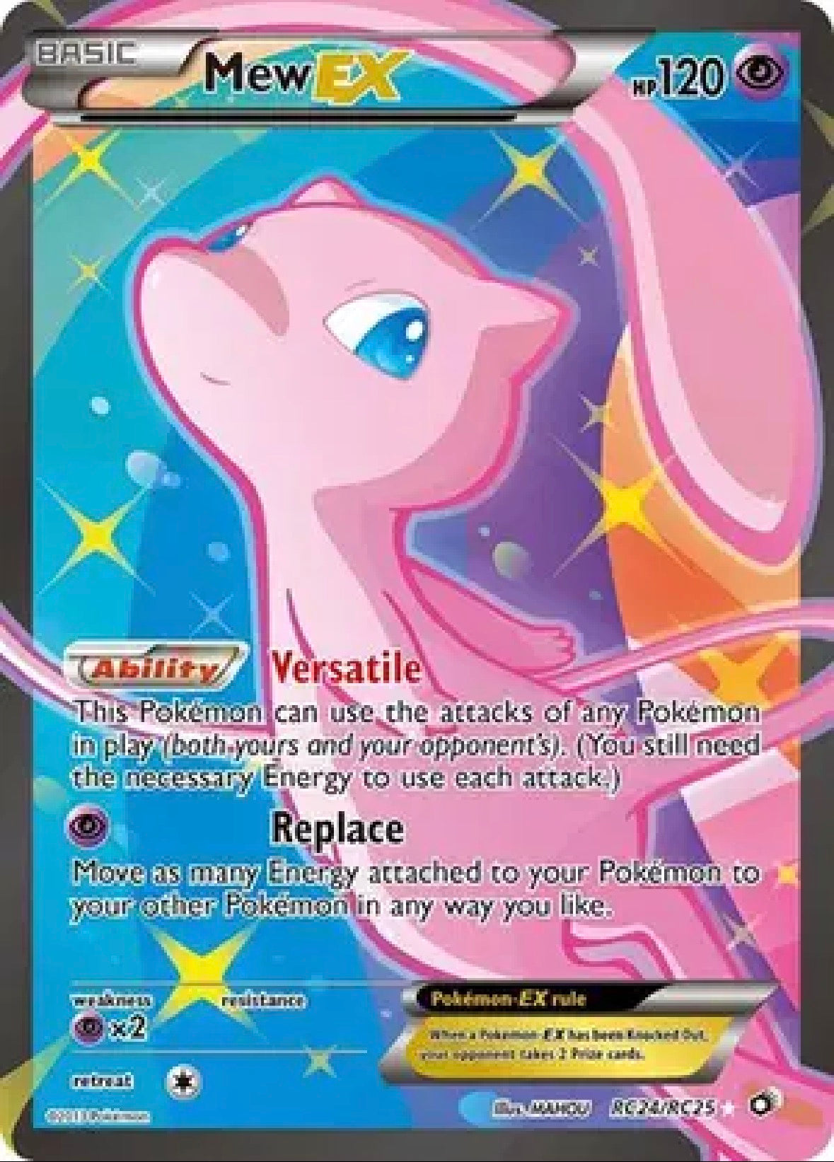 Mew EX (Full Art) — Legendary Treasures: Radiant Collections — RC24 — Holofoil