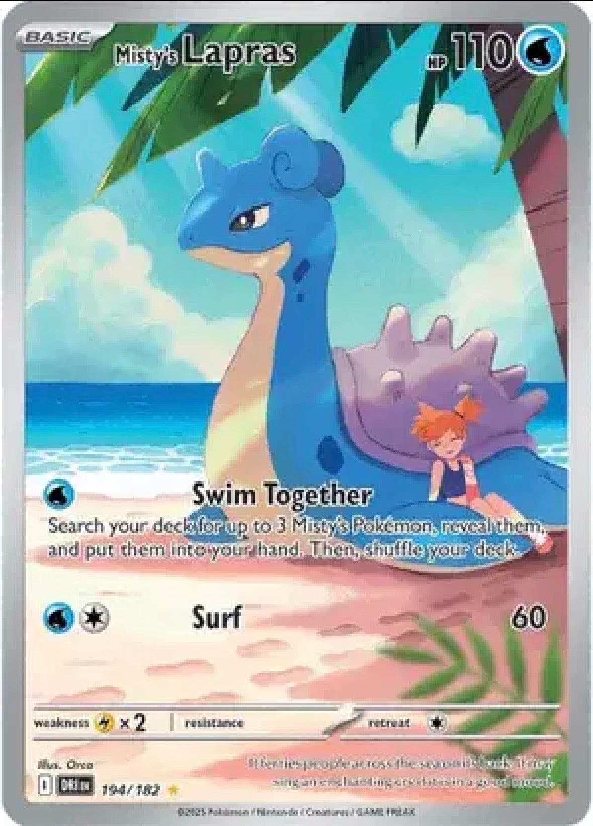 Misty's Lapras — Destined Rivals — 194/182 — Holofoil
