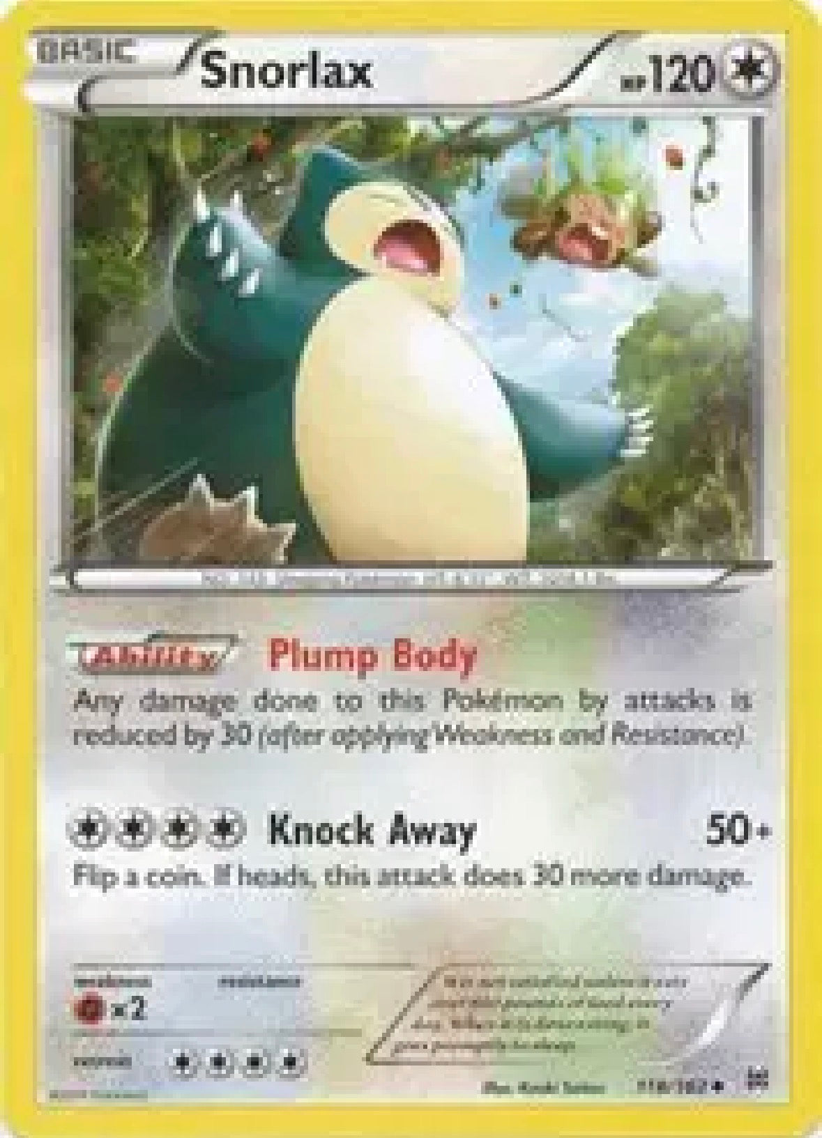 Snorlax — BREAKthrough — 118 — Reverse Holofoil