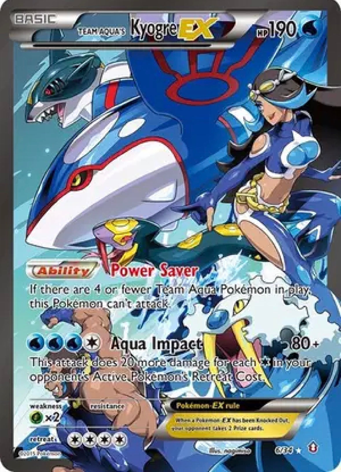Team Aqua's Kyogre EX — Double Crisis — 6 — Holofoil
