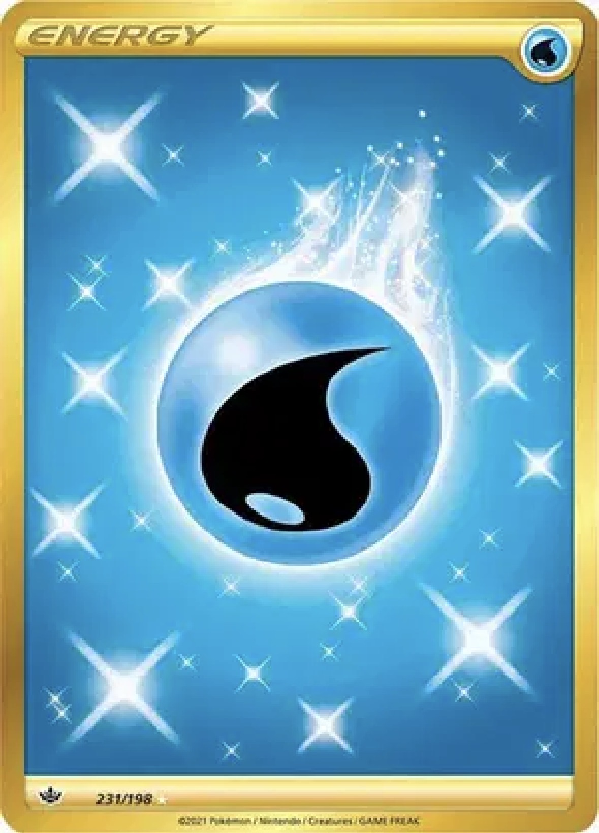 Water Energy (Secret) — Chilling Reign — 231/198 — Holofoil